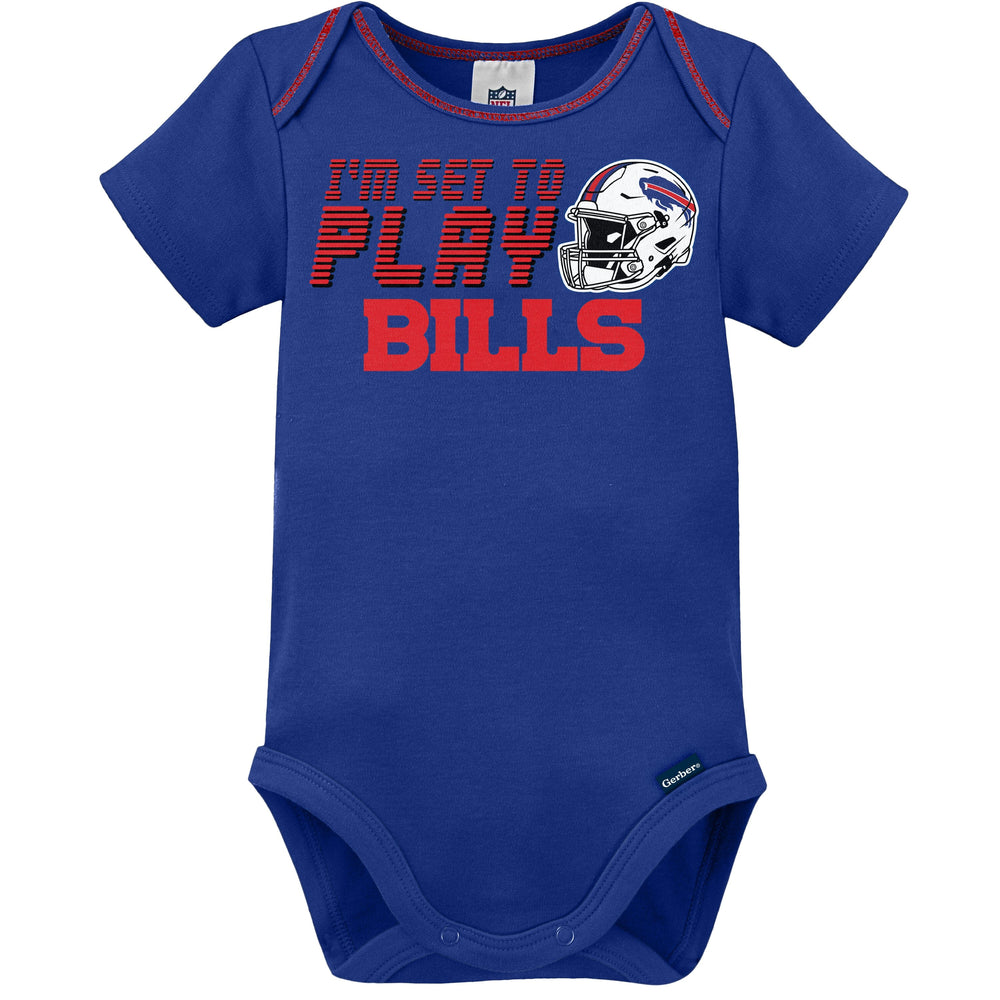3-Piece Baby Boys Buffalo Bills Bodysuit, Sleep 'N Play, and Cap Set