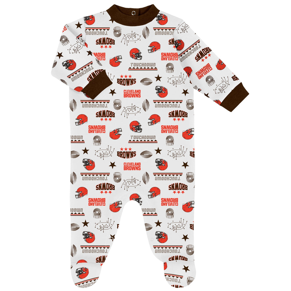 3-Piece Baby Boys Cleveland Browns Bodysuit, Sleep 'N Play, and Cap Set