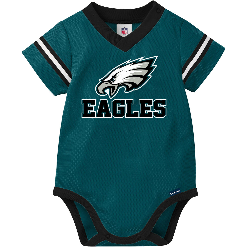 Baby Boys Eagles Short Sleeve Jersey Bodysuit
