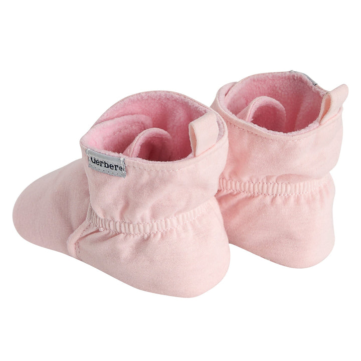 Baby Girls Pink Soft Booties
