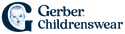 Gerber Childrenswear logo with a baby illustration and text