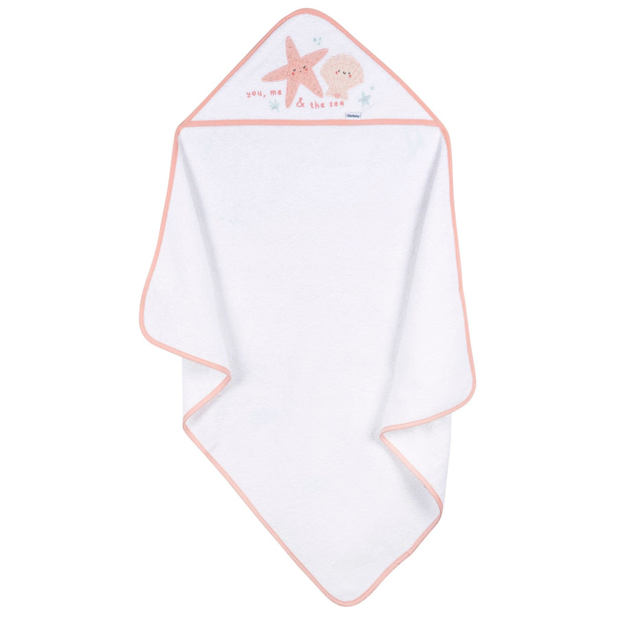 Baby Girls She Sells Sea Shells Hooded Towel Bath Gerber®