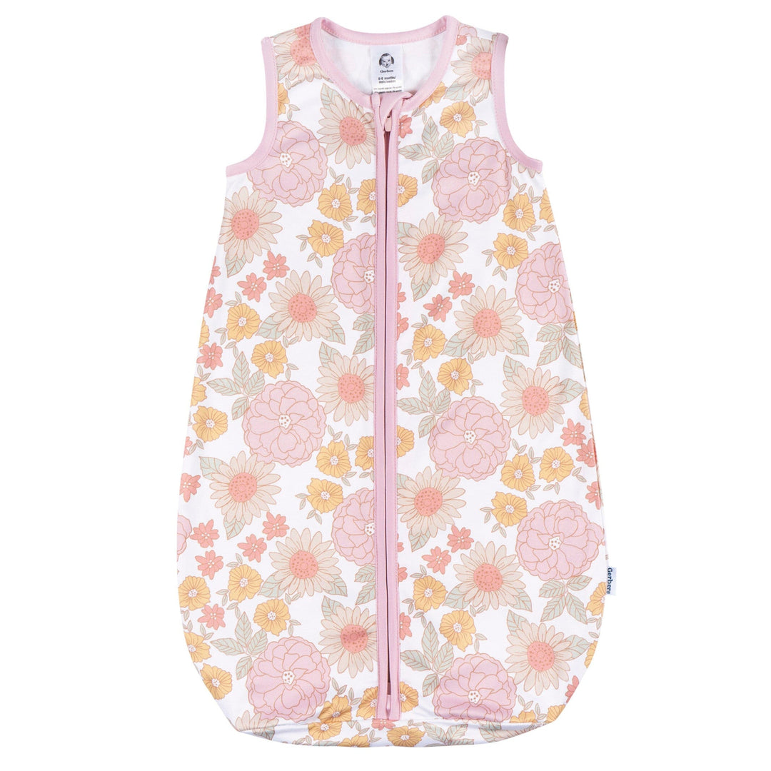 Baby Girls Retro Floral Sleepbag Wearable Blanket