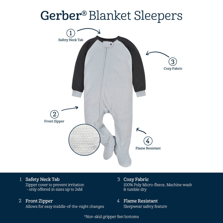 2-Pack Baby & Toddler Boys Moose Blanket Sleepers