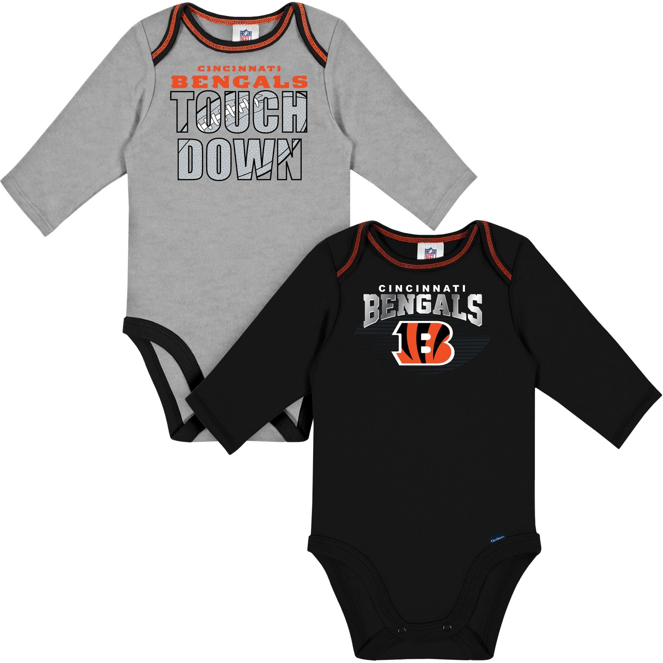 2-Pack Baby Boys Cincinnati Bengals Long Sleeve Bodysuits – Gerber