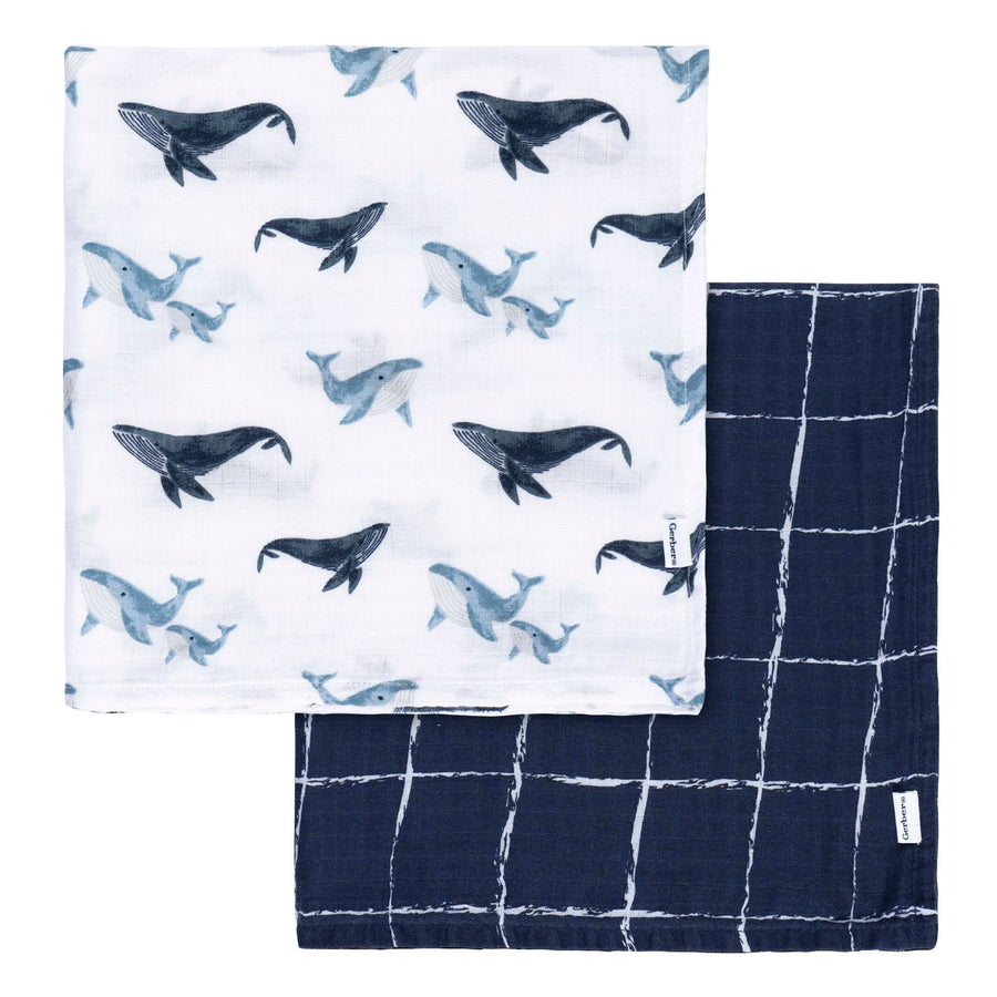 2-Pack Baby Boys Coastal Calm Muslin Blanket