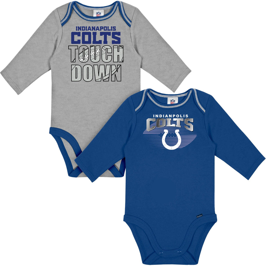 2-Pack Baby Boys Colts Long Sleeve Bodysuits