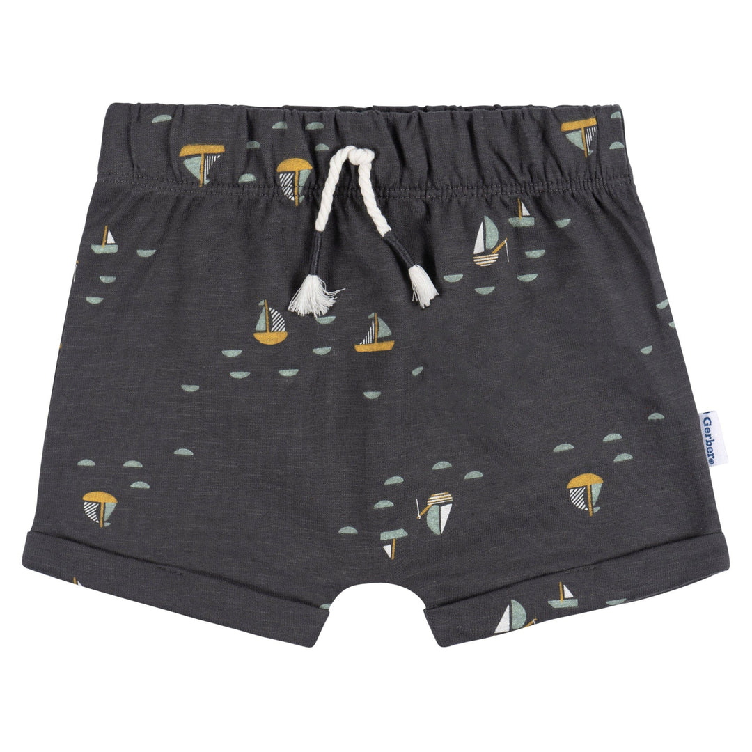 2-Piece Baby Boys Sailboats T-Shirt and Shorts
