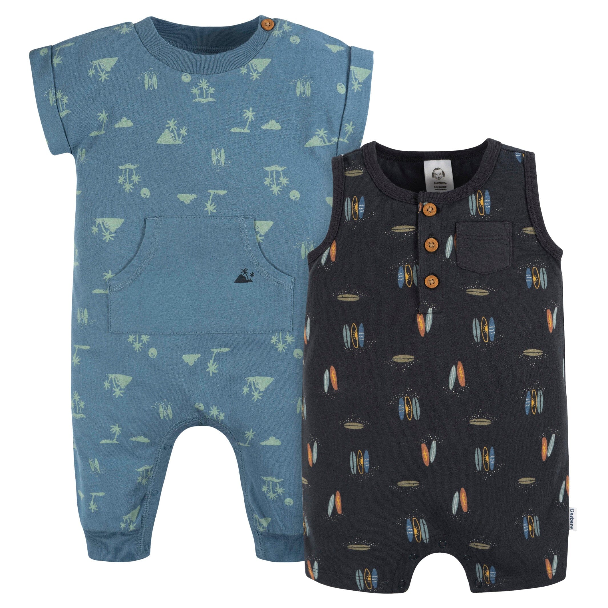 Boys Beach Bear Romper main image 0