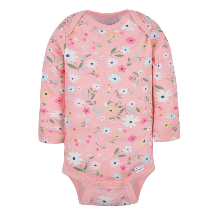 3- Baby Girls Fox Long Sleeve Onesies® Bodysuits