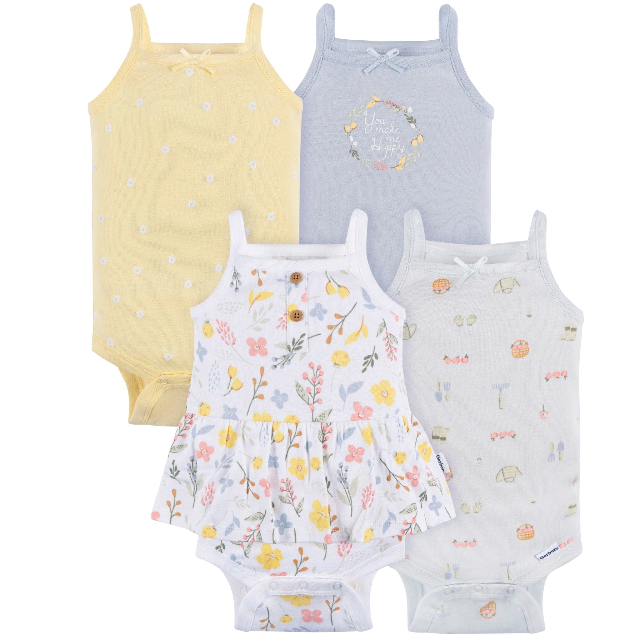 Gerber 4-pack Pyjama Met Voet baby-jongens Baby en peuter