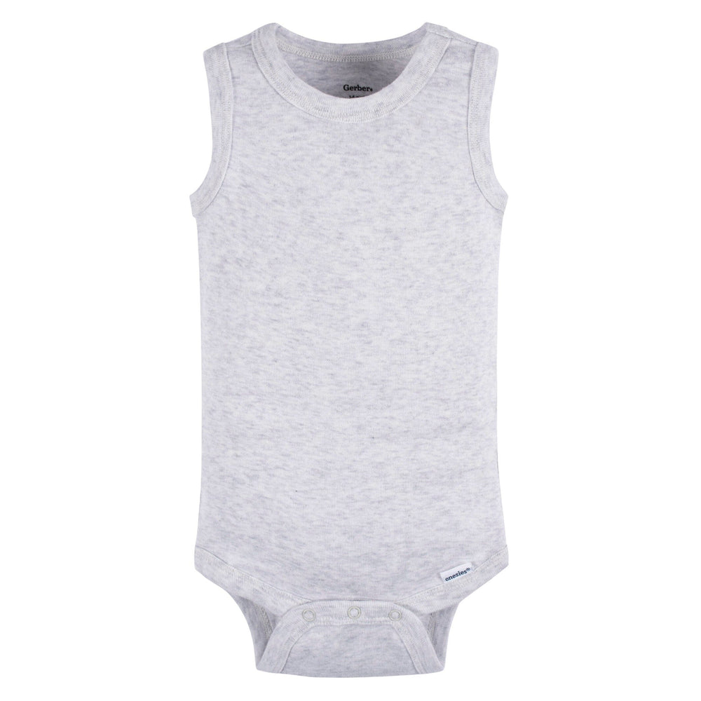 5-Pack Baby Boys Blue Stripe Sleeveless Onesies® Bodysuits