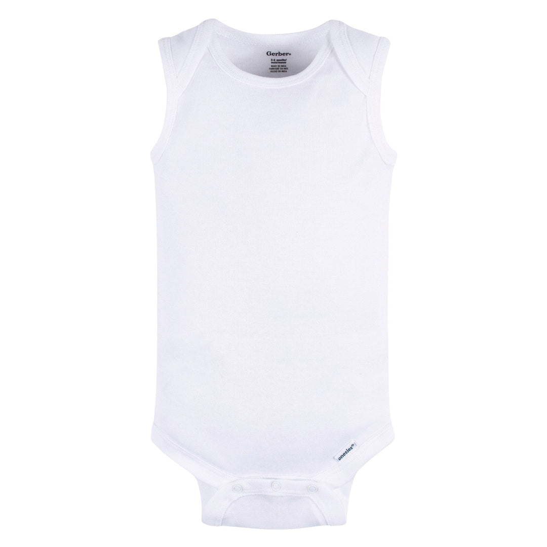 5-Pack Baby Neutral Grey Heather Sleeveless Lap Shoulder Onesies® Bodysuits