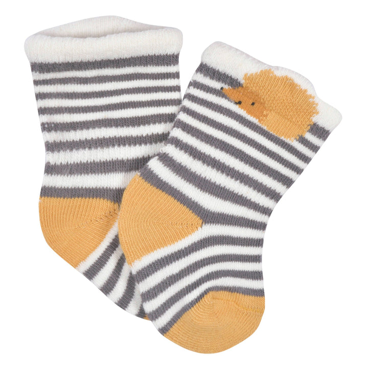 6- Baby Boys Hedgehog Wiggle Proof® Socks