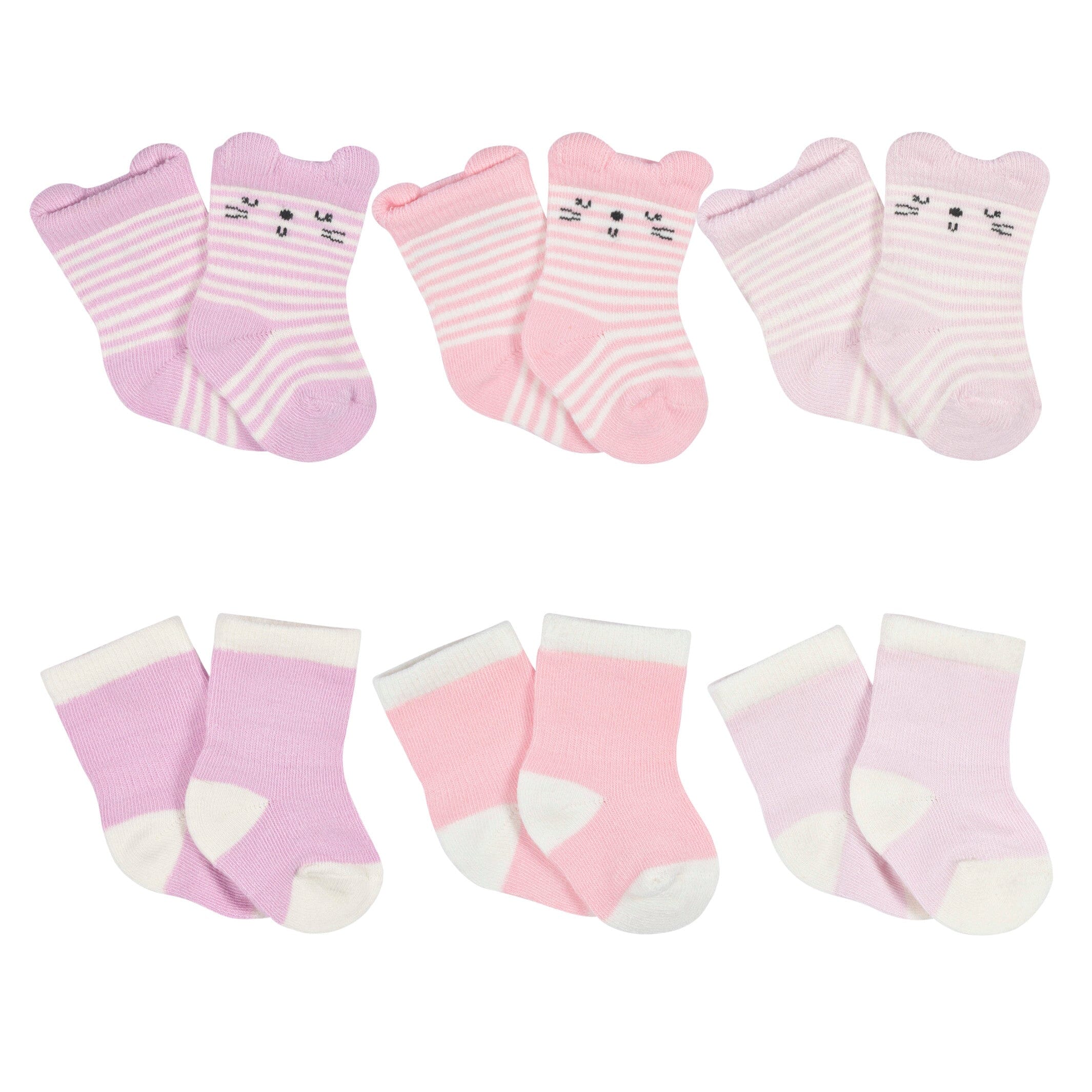 6Pack Baby Girls Ballerina Wiggle Proof® Socks Gerber Childrenswear