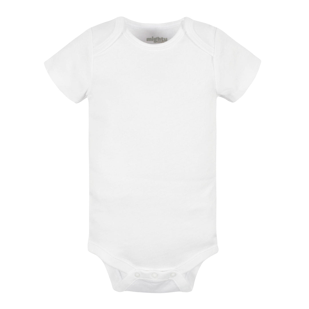 5-Pack Baby Neutral White Short Sleeve Bodysuits