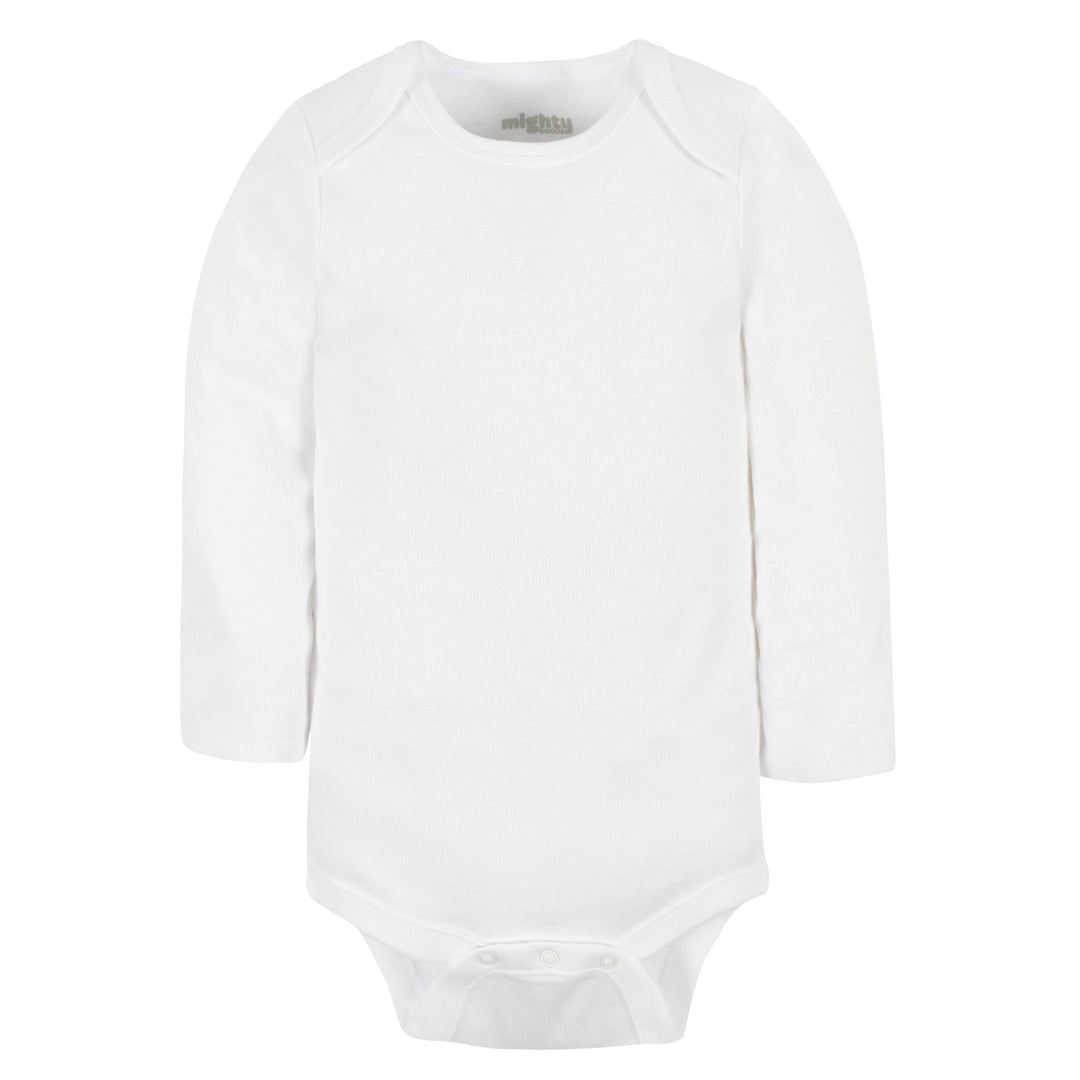 4-Pack Baby Neutral White Long Sleeve Bodysuits