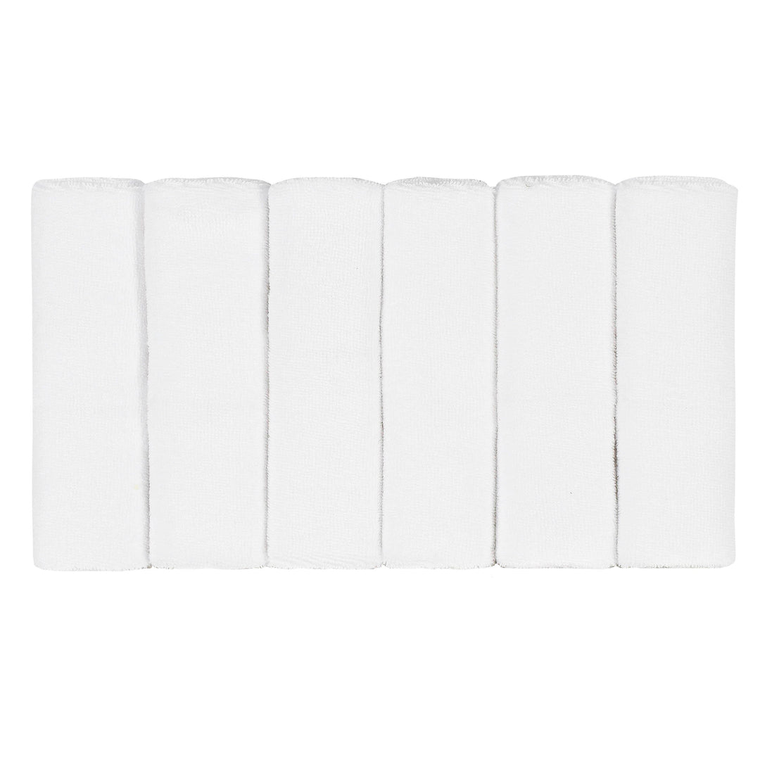 6-Pack Baby Neutral White Washcloths