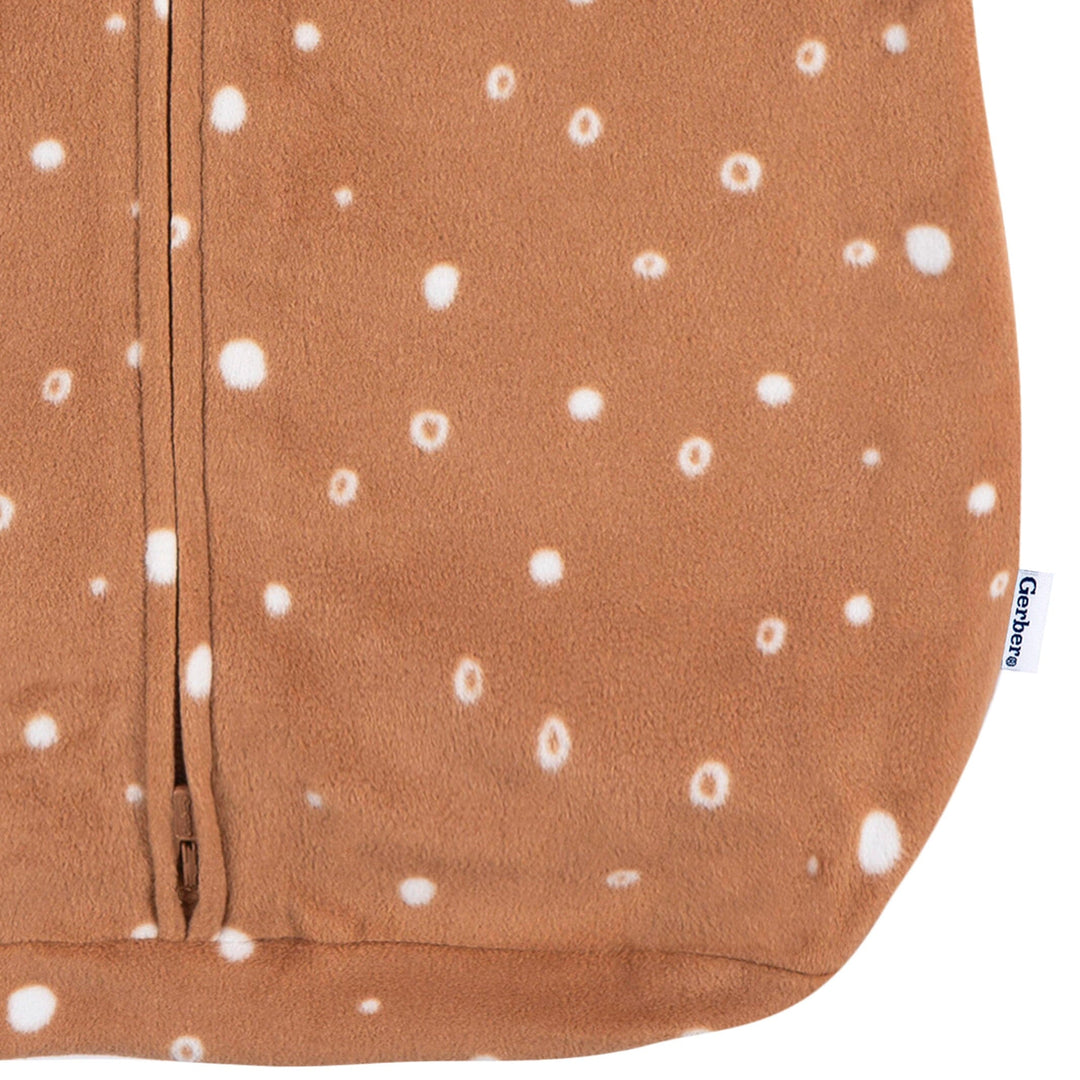 Baby Neutral Brown Dots Wearable Blanket