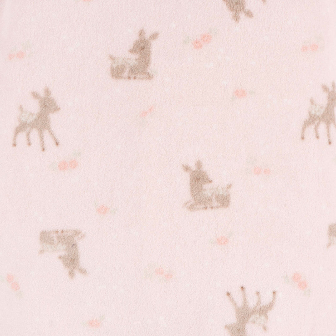 2-Pack Baby & Toddler Girls Pink Deer Fleece Pajamas