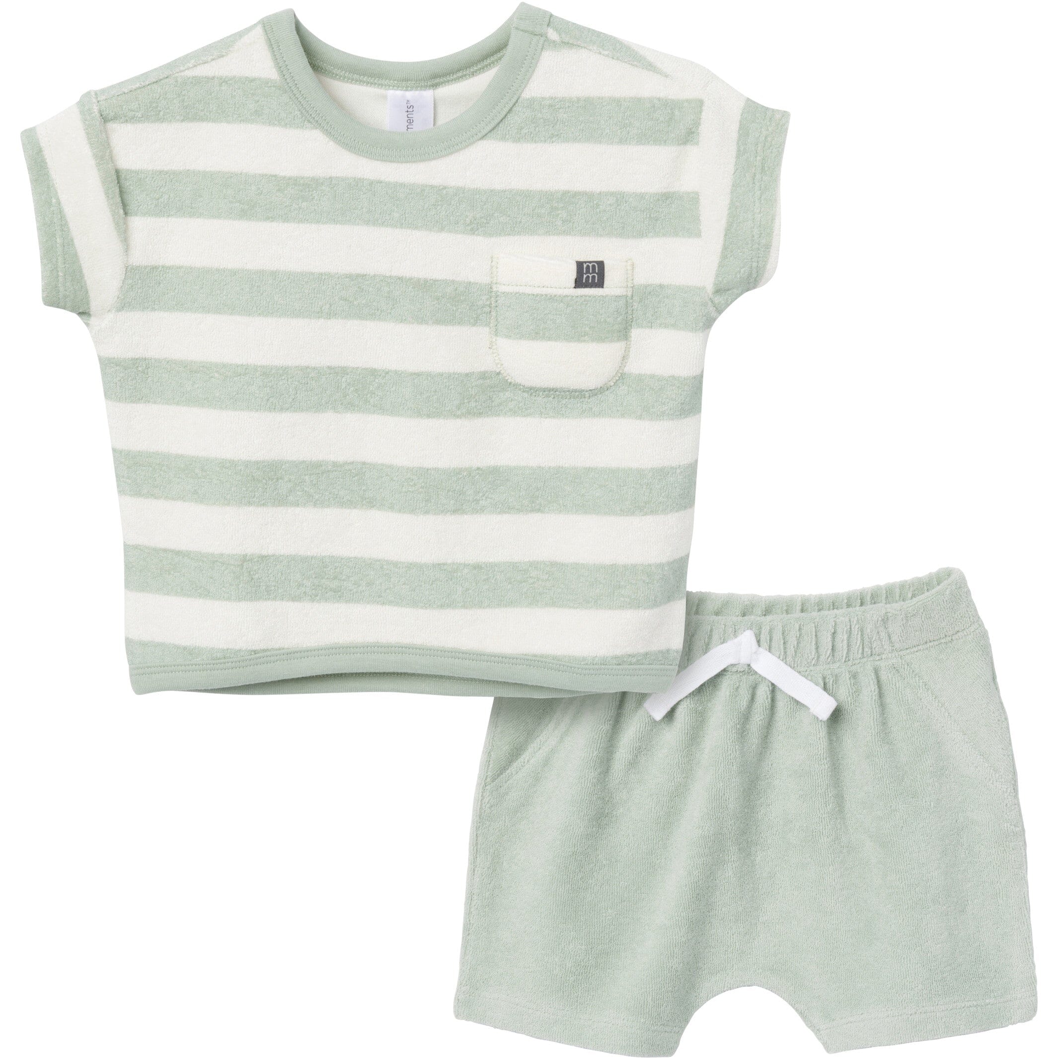 Petit Bebe Knits Boys Green Stripe Knit Bubble - Golf Cart main image 0