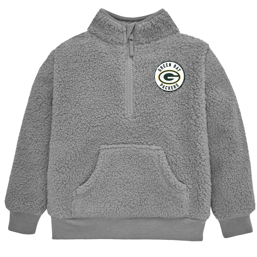 Infant & Toddler Boys Packers 1/4 Zip Sherpa Top