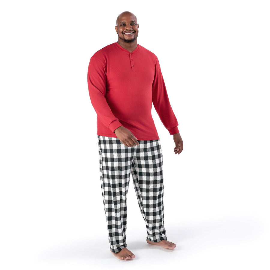 2-Piece Men's Buffalo Plaid Pajama Set