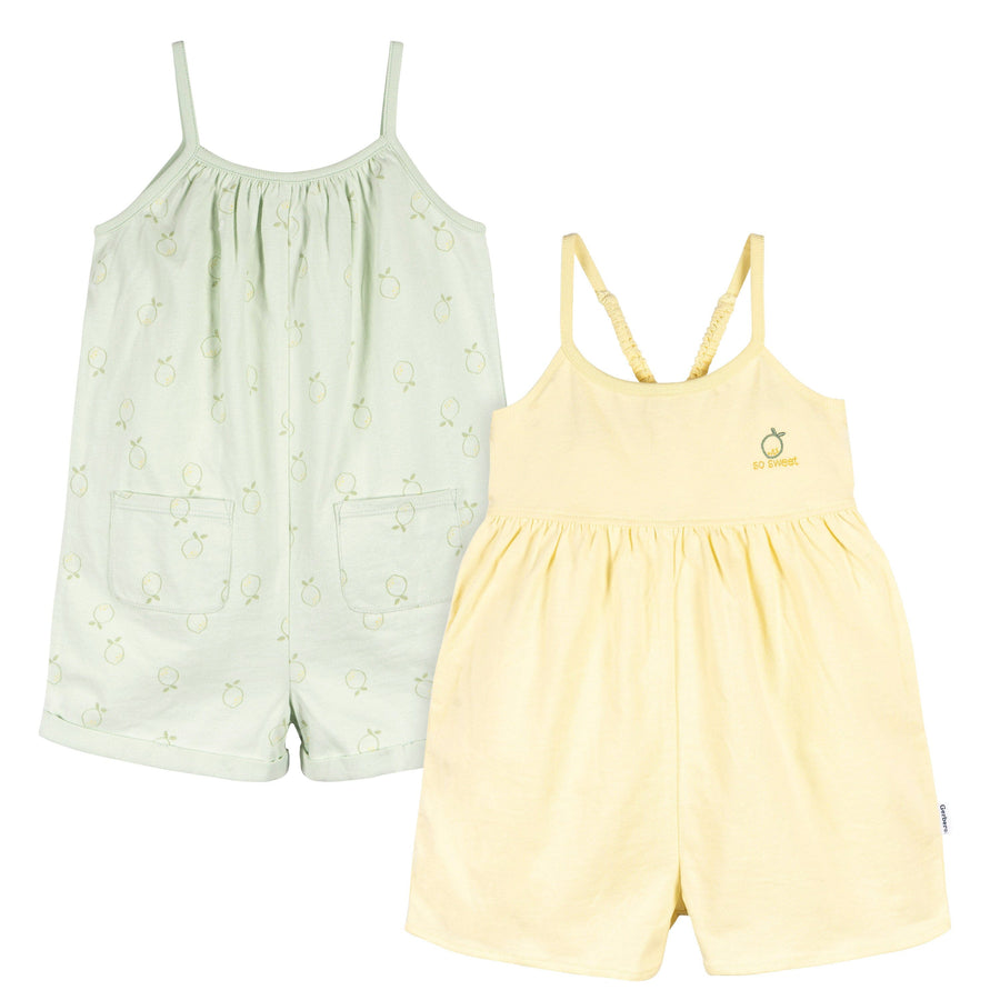 2-Piece Infant and Toddler Girls Yellow/Lemons Romper