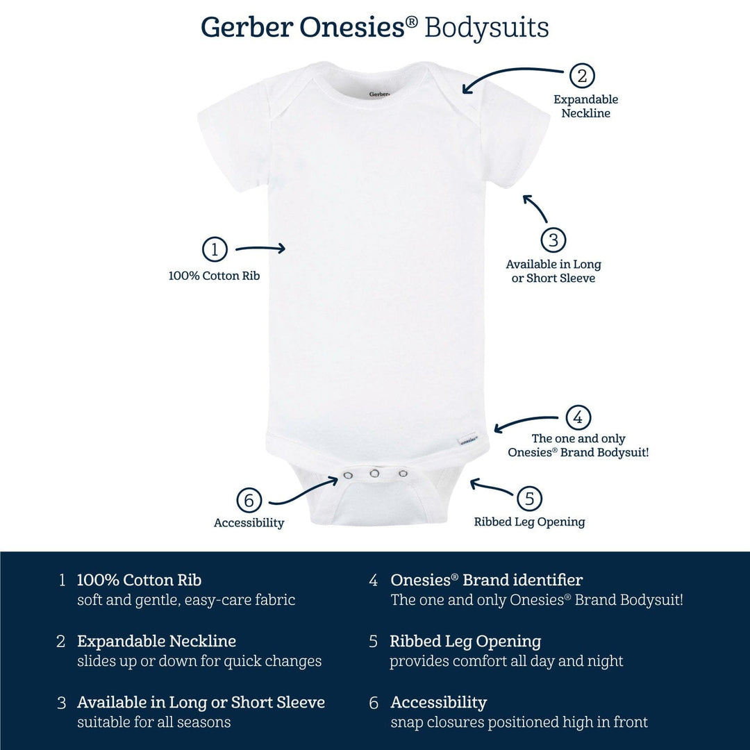 Gerber® 8-pack Baby Boys' Fox Short Sleeve Onesies® Bodysuits
