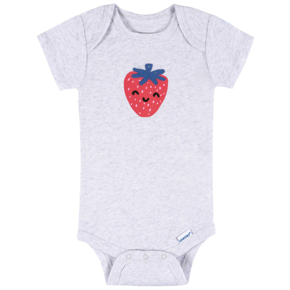 8-Pack Baby Girls Berry Happy Short Sleeve Onesies® Bodysuits Onesies® Brand