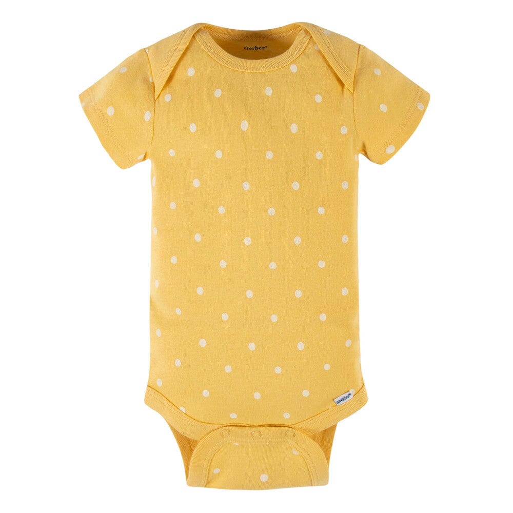 3-Pack Baby Girls Daisy Short Sleeve Onesies® Bodysuits