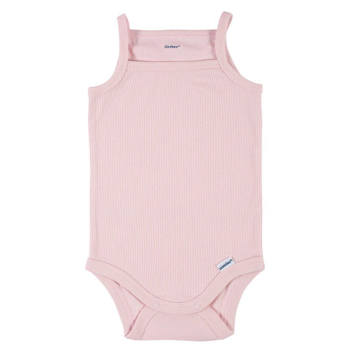 2-Pack Baby Girls Ivory/Pink Sleeveless Onesies® Bodysuits