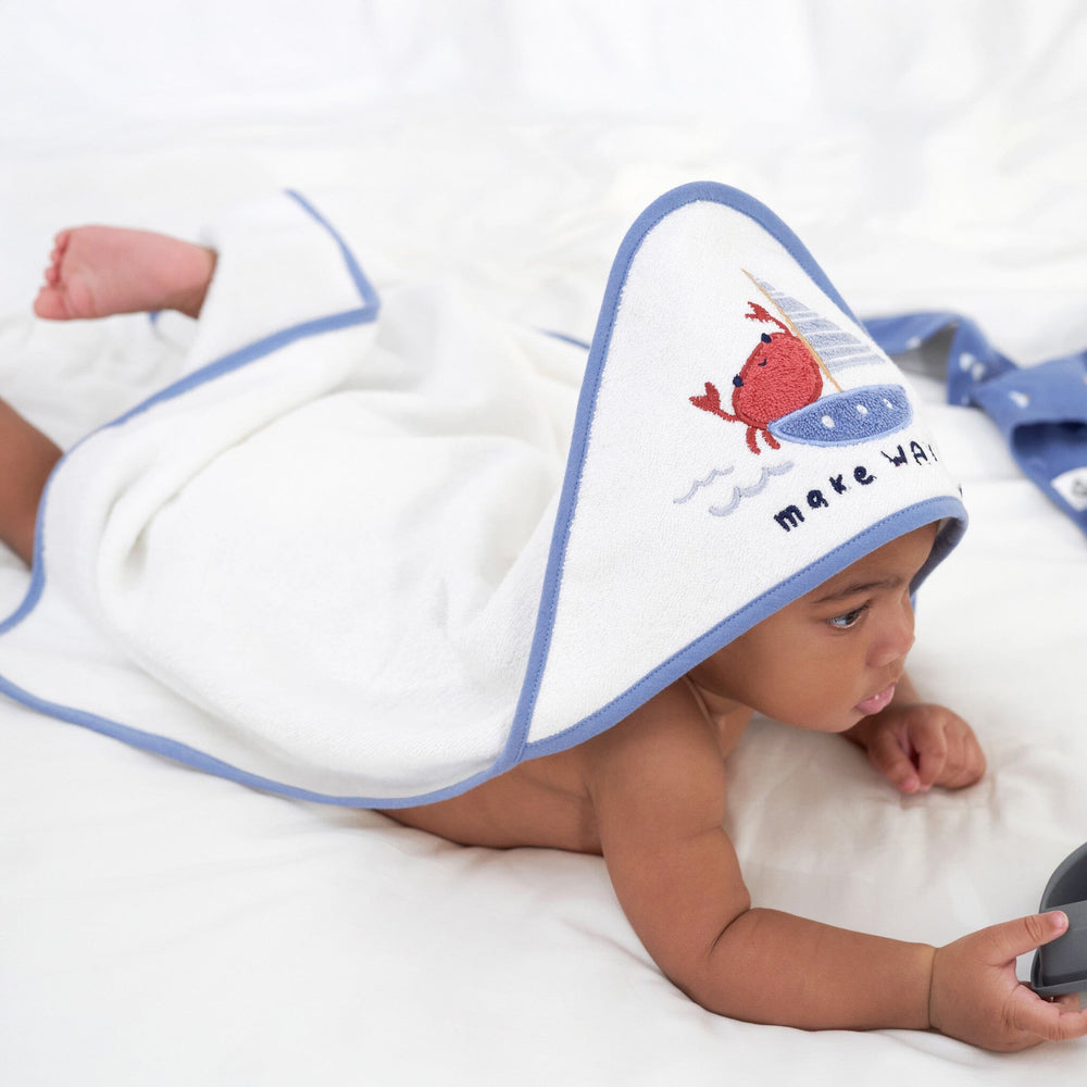 Baby Boys Little Lighthouse Hooded Towel bath Gerber®