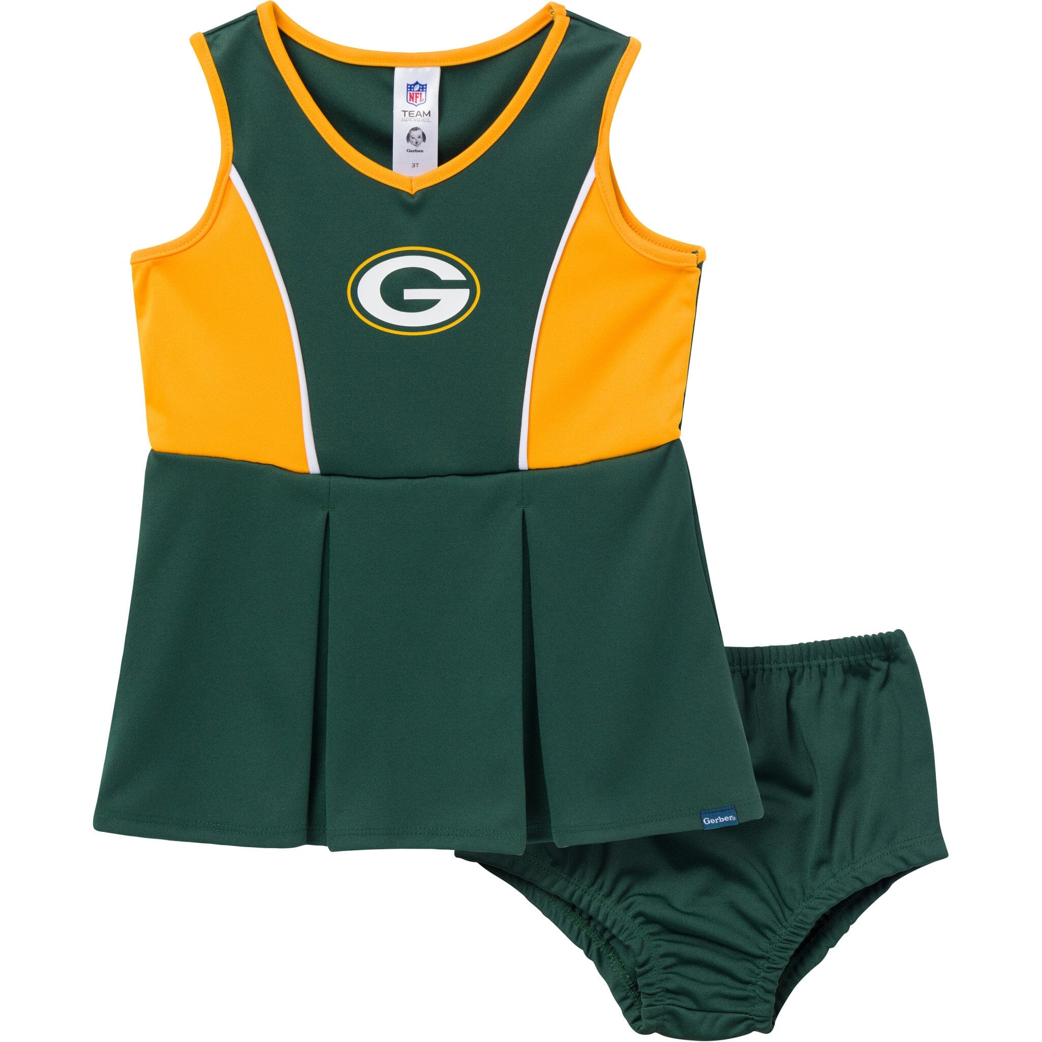 Girls Packer Dress Green Bay Packers Girls Cheer Dress PC Size 18m Toddler  Team