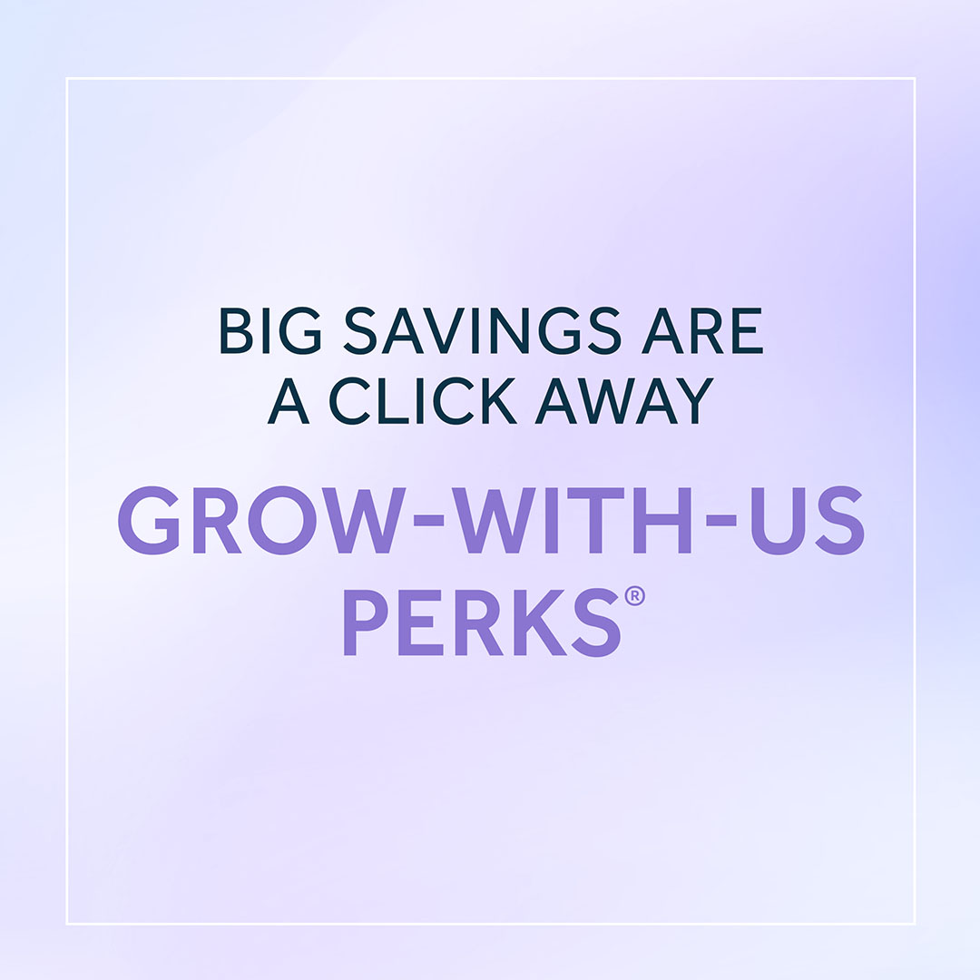 Visual representation of "grow-with-us perks," showcasing benefits and opportunities for personal and professional development.