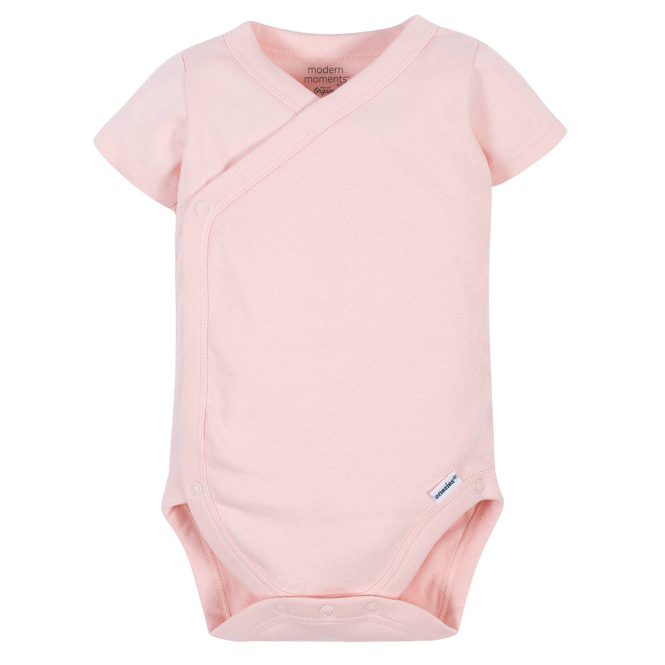 Baby Girls Pink Kimono Onesie Gerber Childrenswear