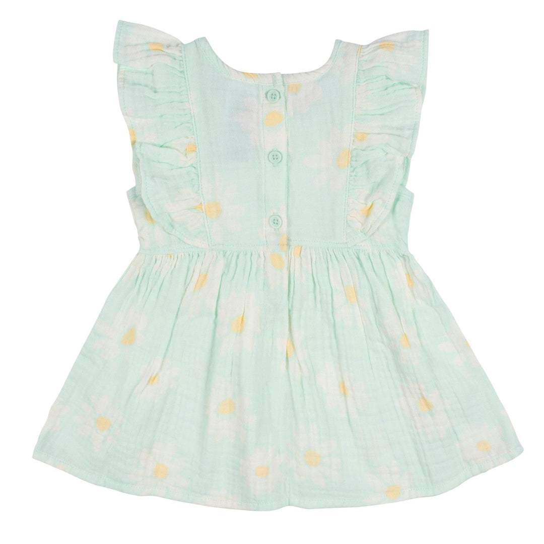 2-Piece Baby & Toddler Girls Daisies Gauze Dress & Diaper Cover Set