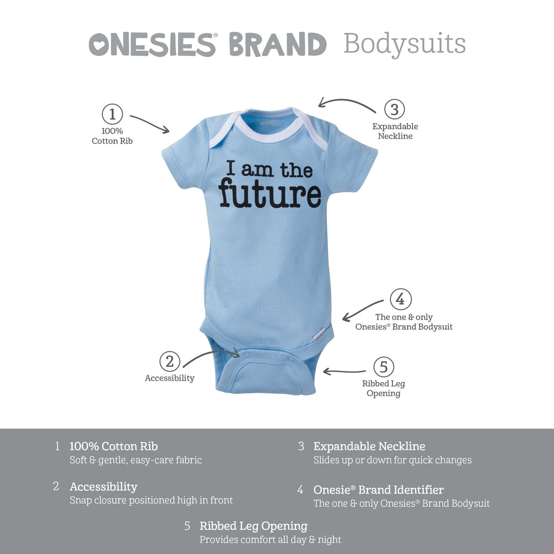 8-Pack Baby Neutral Short Sleeve Onesies® Brand Bodysuits