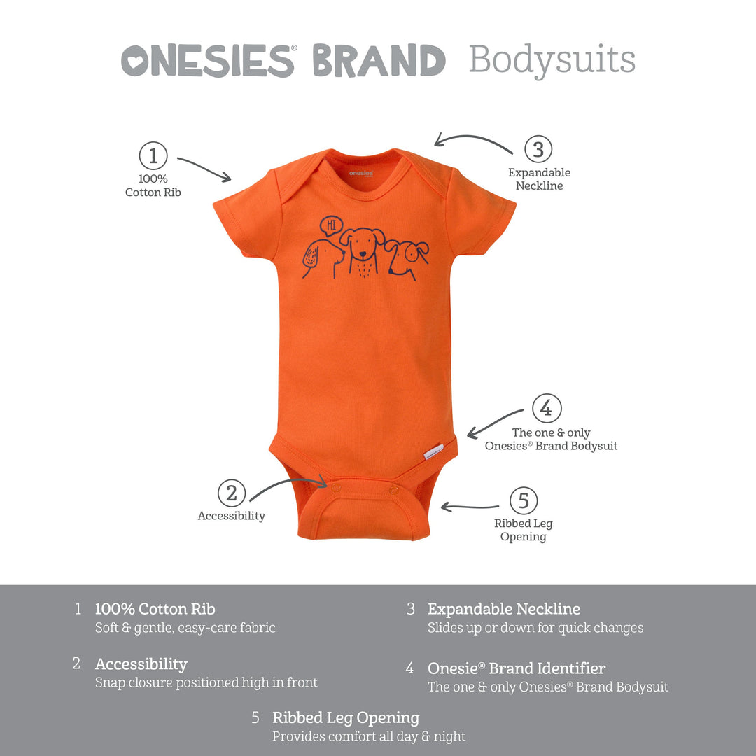 6-Piece Baby Boys Dog Onesies® Brand Bodysuits & Pants Set