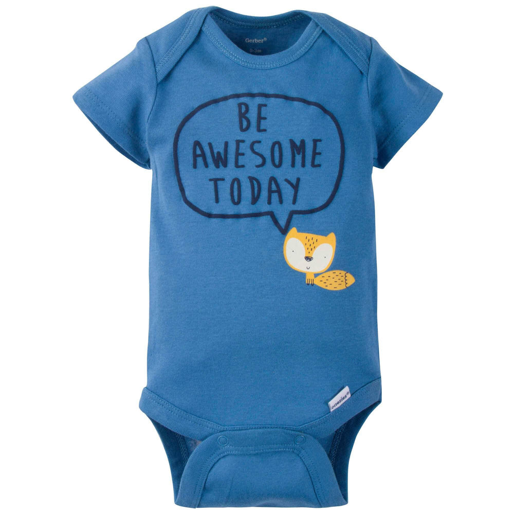 5-Pack Baby Boys Fox Short Sleeve Onesies® Bodysuits-Gerber Childrenswear