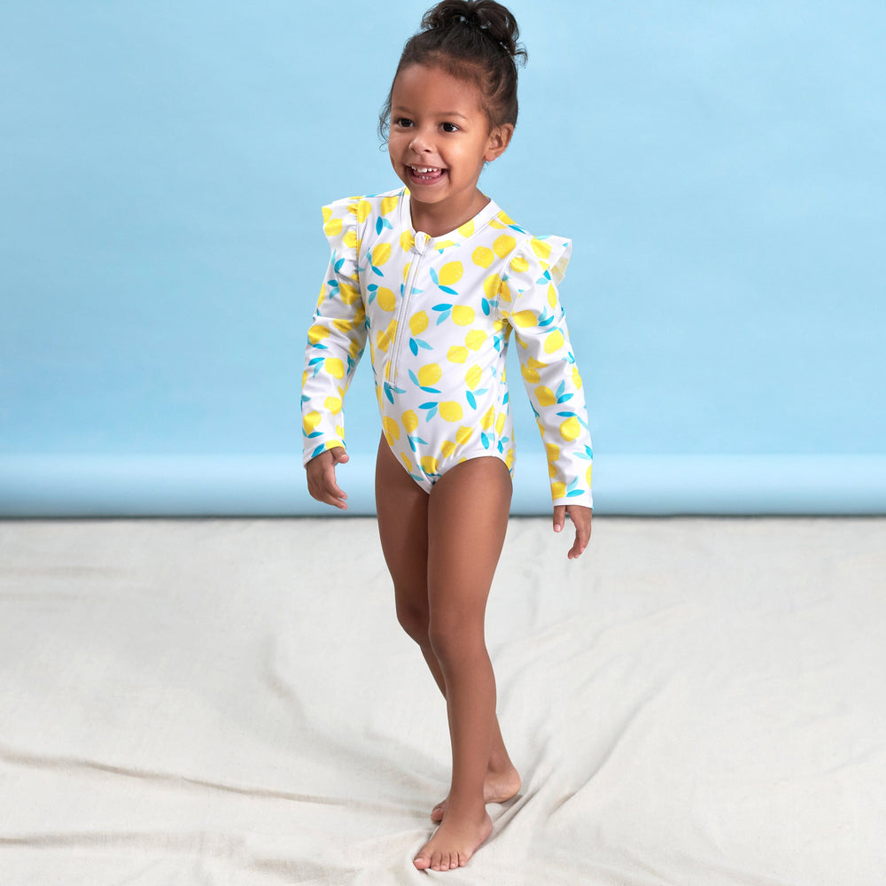 Baby & Toddler Girls Lemon Squeeze Rash Guard-Gerber Childrenswear