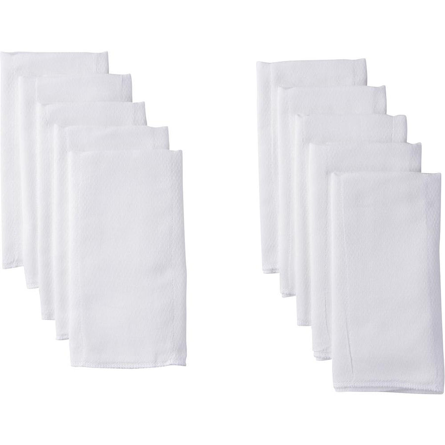 10-Pack White Prefold Birdseye Cloth Diapers