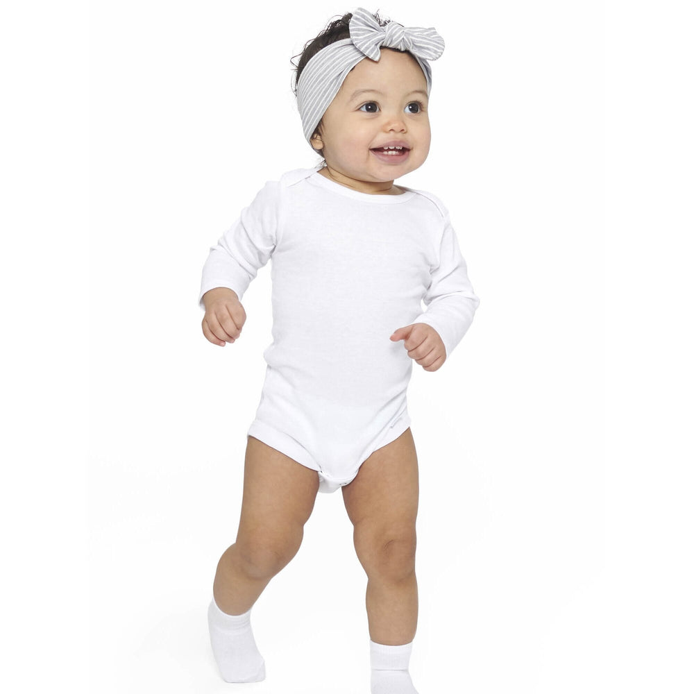 12-Pack Baby Neutral White Jersey Cuffed Bootie Socks-Gerber Childrenswear