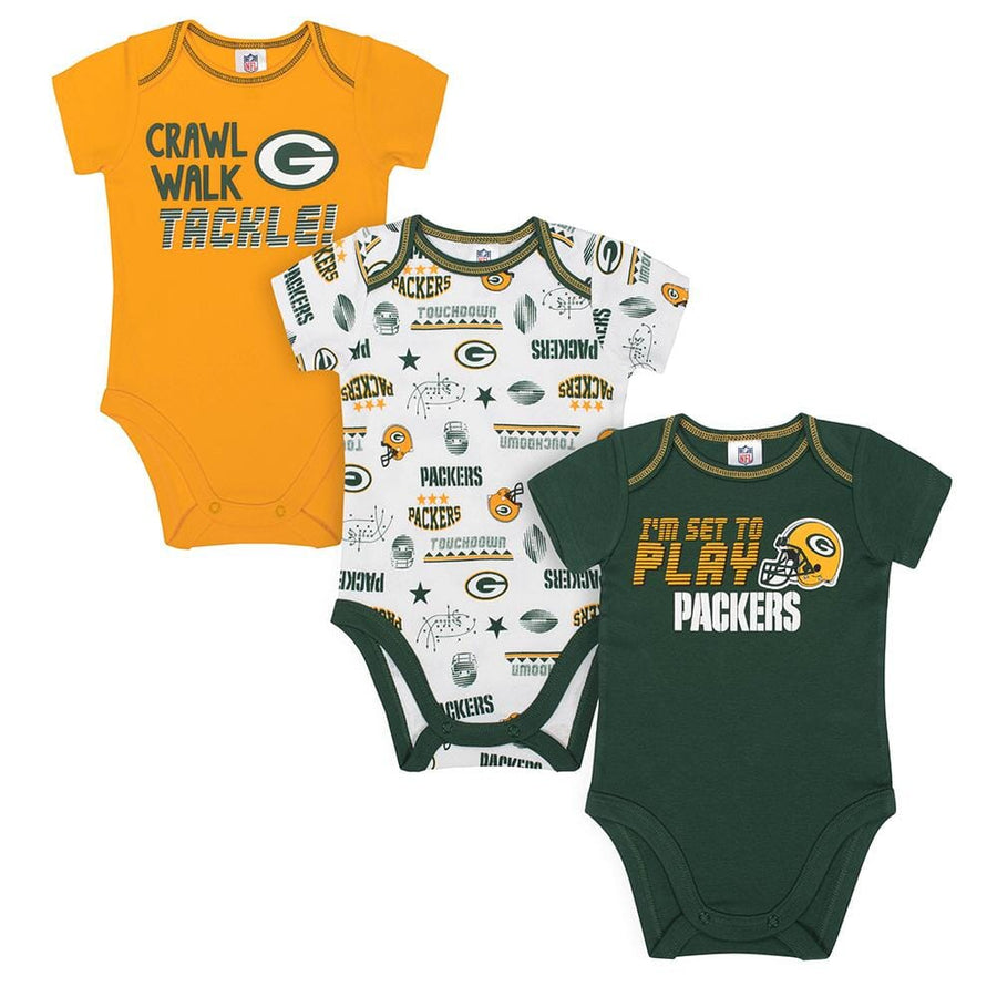 Packers Baby Boys 3-Pack Short Sleeve Bodysuit-Gerber Childrenswear