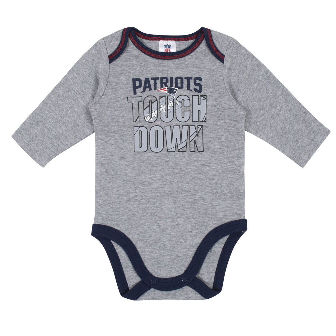 Baby Boys New England Patriots Long Sleeve Bodysuit, 2-pack -Gerber Childrenswear