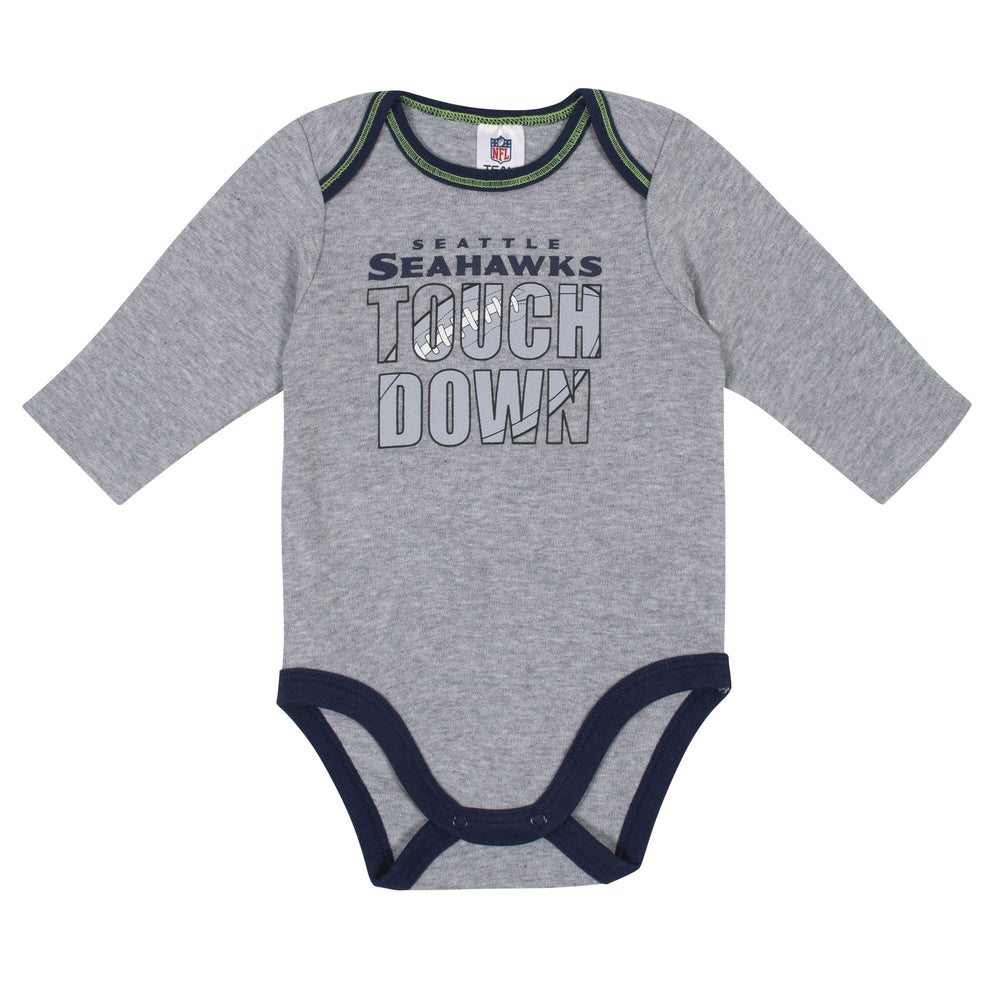 Baby Boys Seattle Seahawks Long Sleeve Bodysuit, 2-pack -Gerber Childrenswear