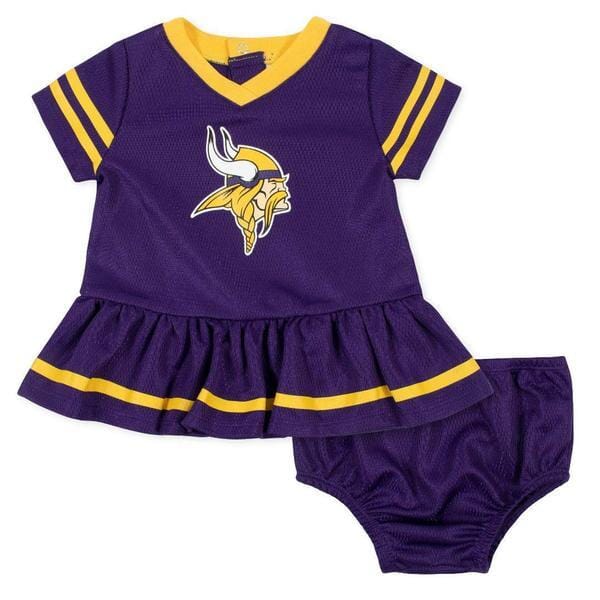 Baby Girls Minnesota Vikings Cheerleader Dress and Panty Set-Gerber Childrenswear