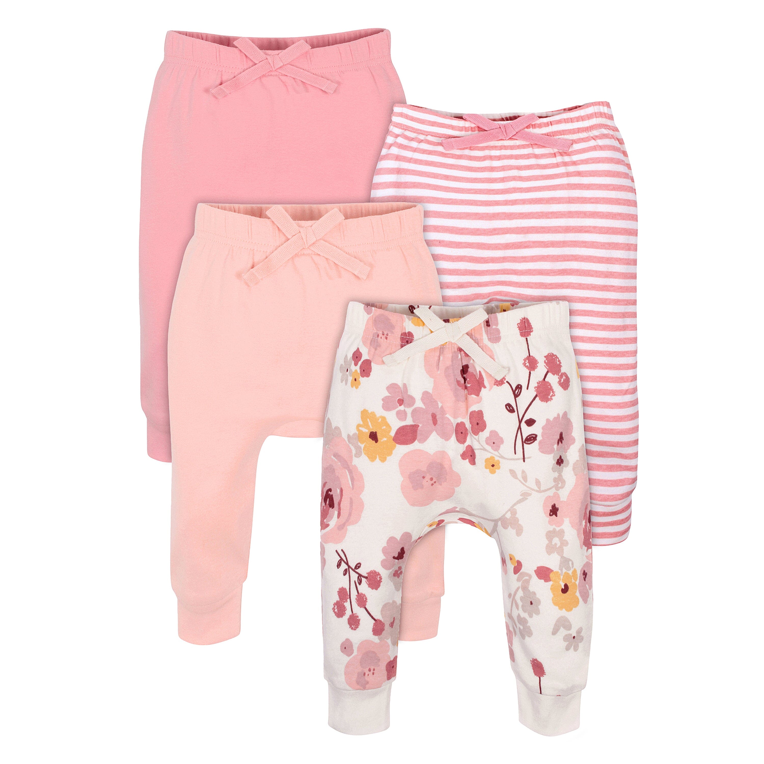 4-Pack Baby Girls Pink Floral Jogger Pants – Gerber Childrenswear