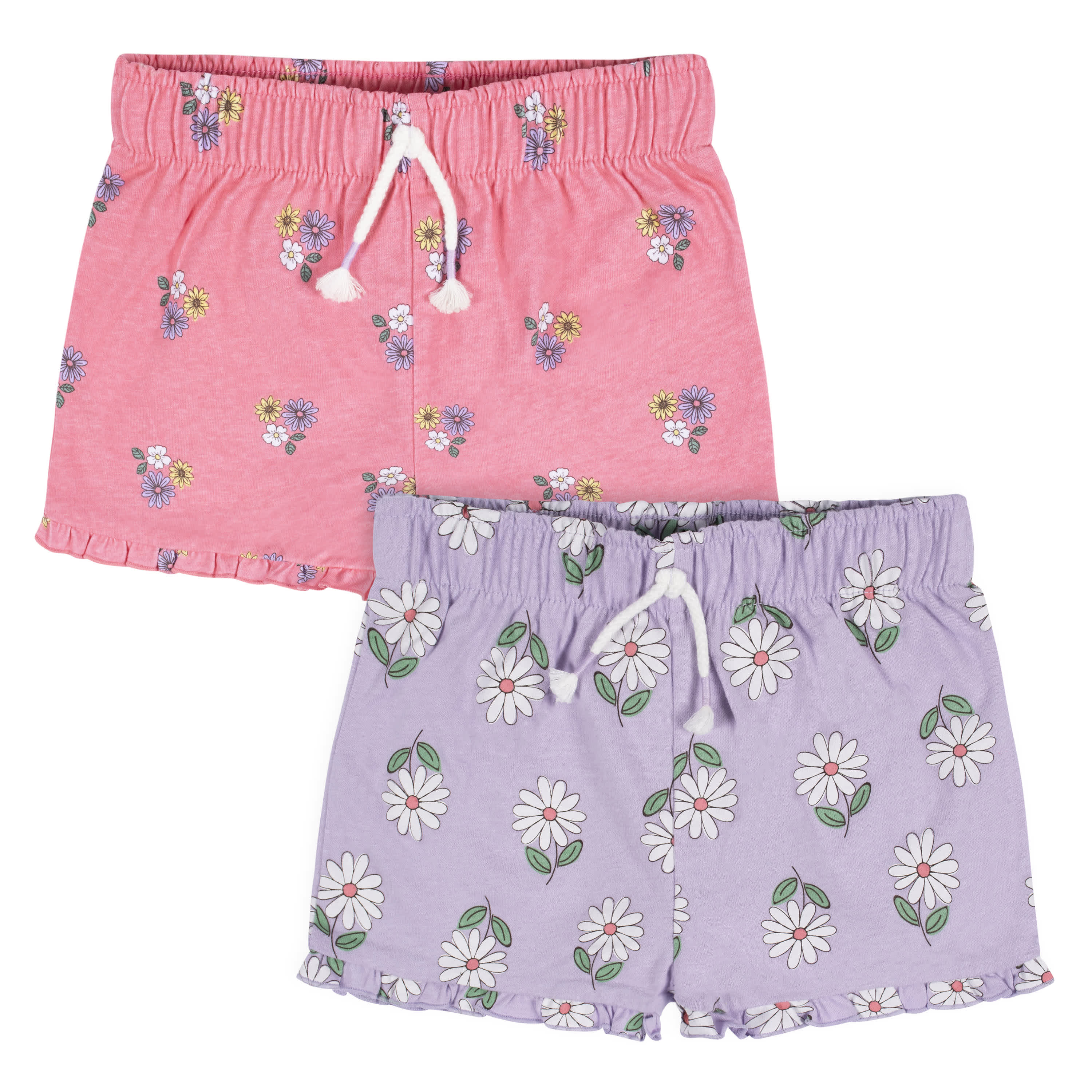 Pink - Pure Cotton Baby Girls Floral Print Top & Shorts (6-12 Months) 20