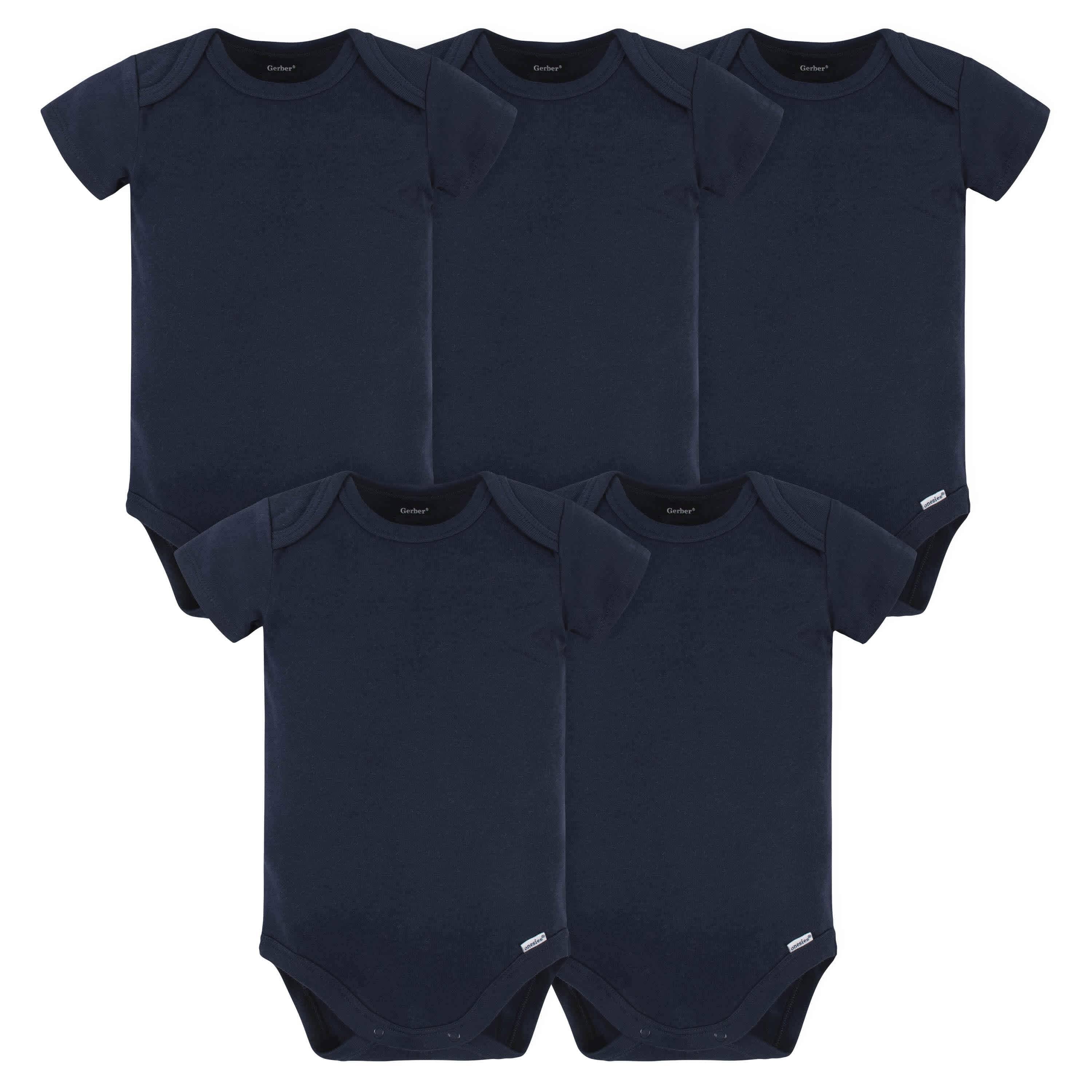 Navy Short Sleeve Bodysuit, Wonsie, Wonsie, Clothing for Special Needs